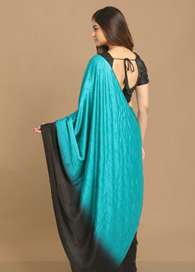 Light Blue And Black Combination Saree image number 3